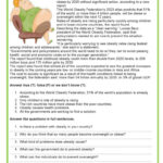 Easy Reading   Obesity General Readi…: English Esl Worksheets Pdf Pertaining To Health Problems Reading Comprehension Worksheets