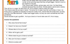 Easy Reading - The Pet Shop: English Esl Worksheets Pdf &amp; Doc throughout Grade 5 Reading Comprehension Worksheet The Pet Shop