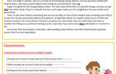 Eat Healthy Food. Reading For Detail…: English Esl Worksheets Pdf pertaining to Reading Comprehension Worksheet About Food