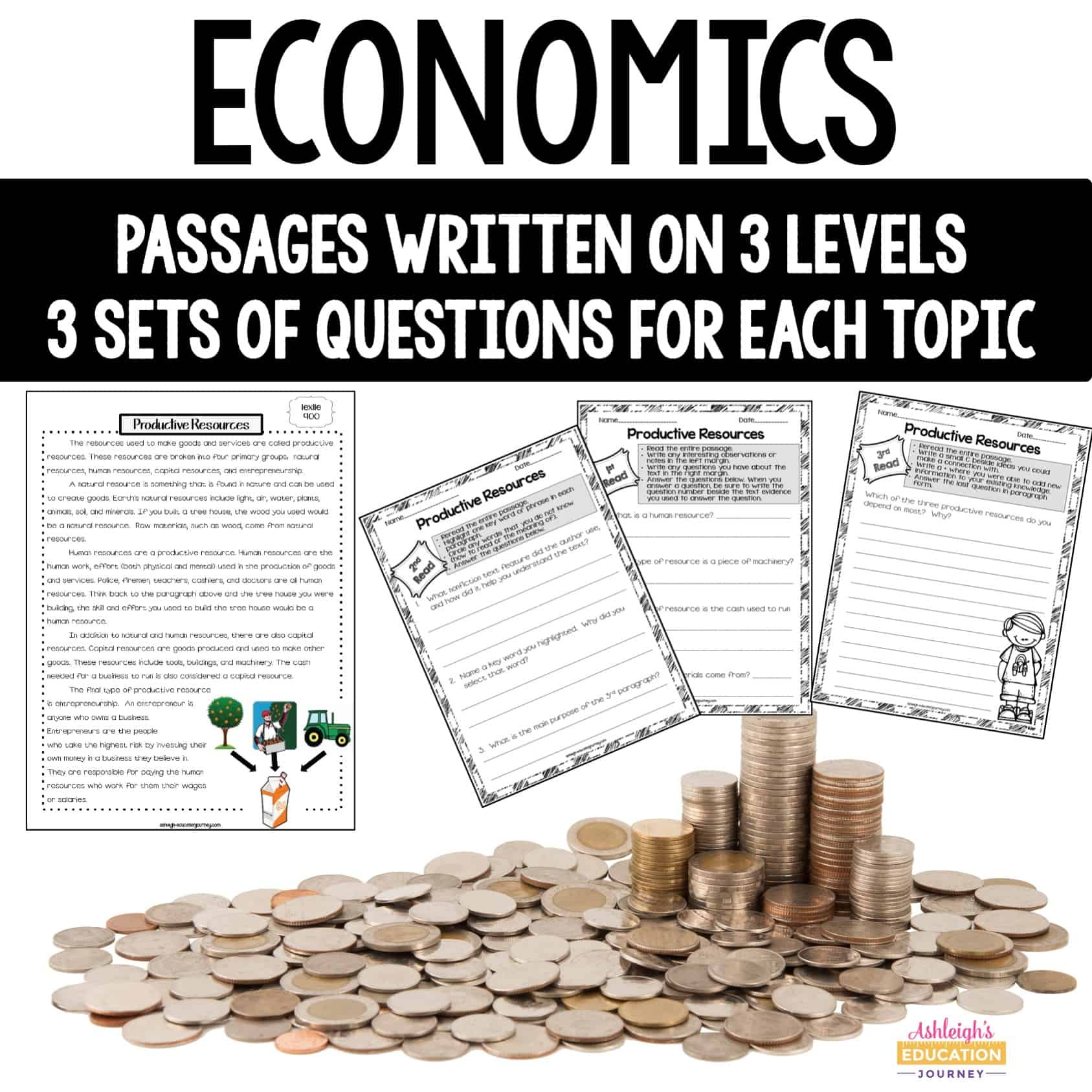 Economics Reading Passages And Questions | Print And Digital with Economics Reading Comprehension Worksheets