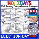 Election Day Holidays Reading Comprehension Passages K 2 | Made Within Election Day Reading Comprehension Worksheet