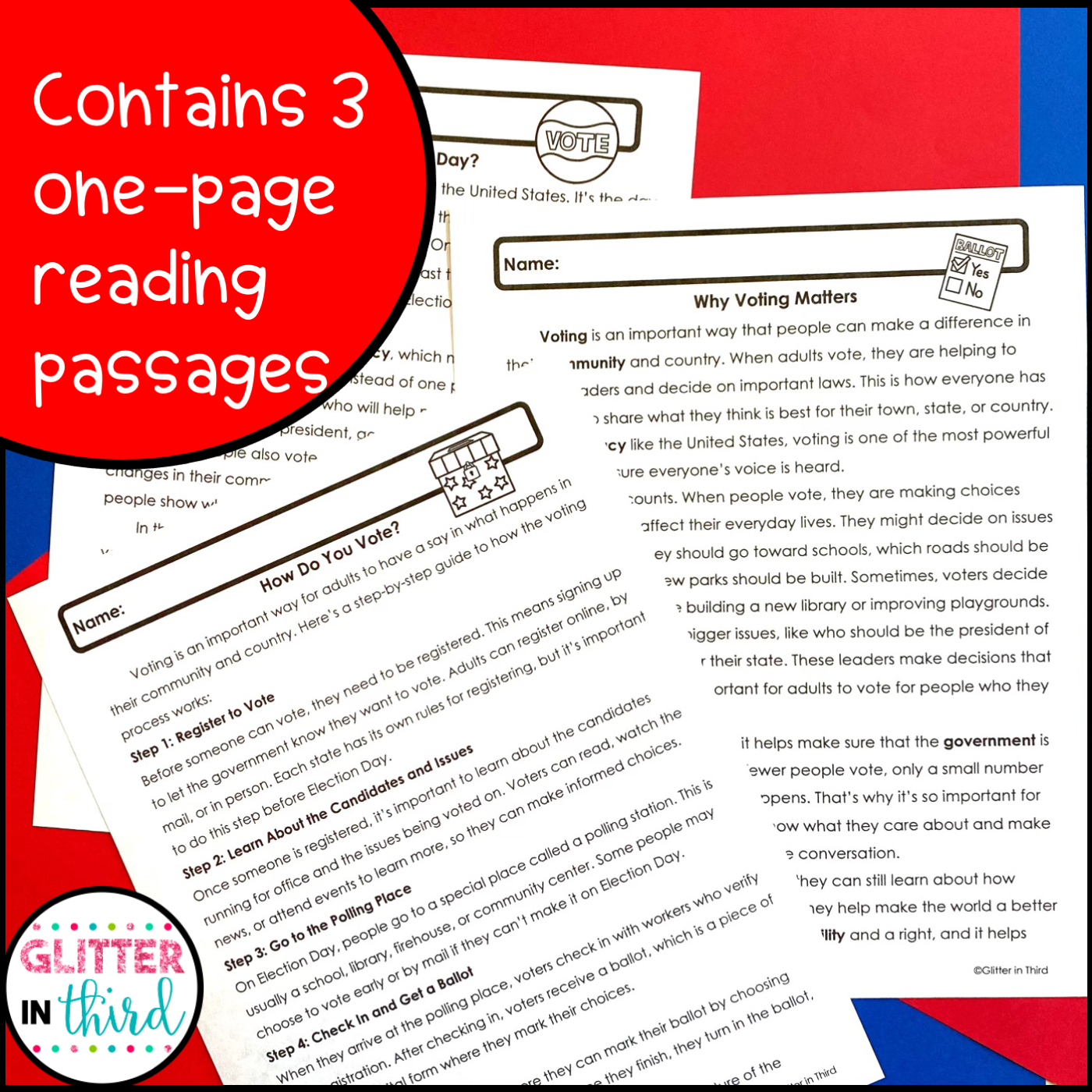 Election Day Reading Comprehension Activities Passages Worksheets in Election Day Reading Comprehension Worksheet