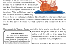 English For Kids Stepstep: Columbus Day Worksheets And Reading throughout Christopher Columbus Reading Comprehension Worksheet