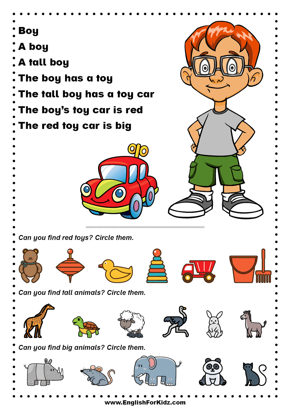 English For Kids Stepstep: Reading Comprehension For throughout Reading Comprehension With Pictures Worksheets