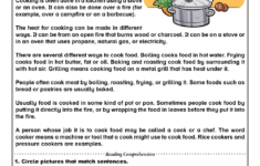 English For Kids Stepstep: Reading Comprehension Worksheets intended for Cooking Reading Comprehension Worksheets