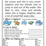 English For Kids Stepstep: Reading Comprehension Worksheets Throughout Dolphin Reading Comprehension Worksheets