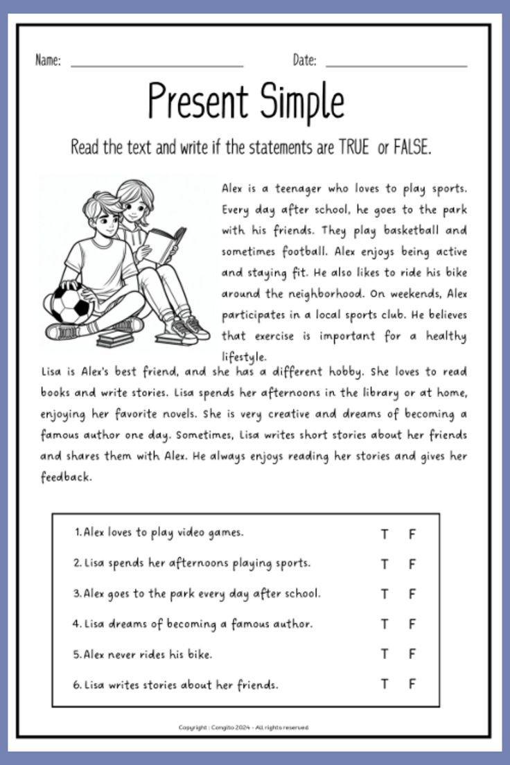 Esl Present Simple Worksheets Reading Comprehension English pertaining to Present Simple Reading Comprehension Worksheets