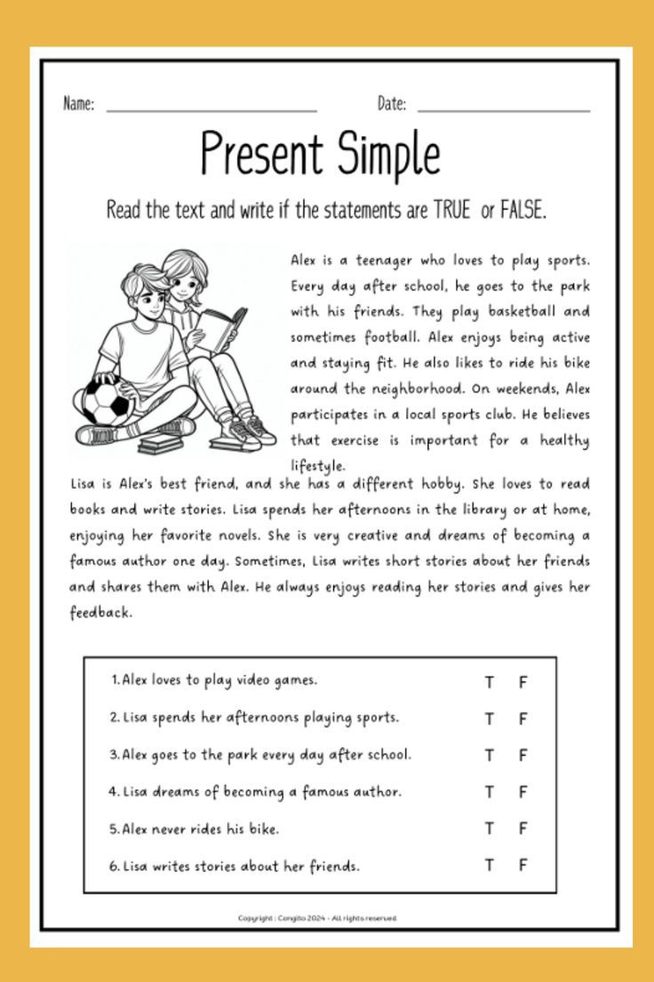 Esl Present Simple Worksheets Reading Comprehension English within Reading Comprehension Worksheets Pinterest