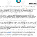 Esl Reading Comprehension + Writing Activity Worksheets On Dr Pertaining To Dr Seuss Reading Comprehension Passages Worksheets