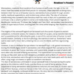 Esl Reading Comprehension + Writing Activity Worksheets On Werewolves Inside Superstition Reading Comprehension Worksheets Middle School