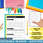 Exciting New Resource: Ufli Inspired Decodable Passages With Digraph Review Reading Reading Comprehension Worksheets Ufli
