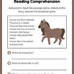 Farm Animals Reading Comprehension   Mobotoy Within Grade 5 English Comprehension Worksheets Farm Animals