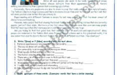 Fashion And Clothes - Esl Worksheetanallely23 throughout Fashion Reading Comprehension Worksheets Liveworksheets