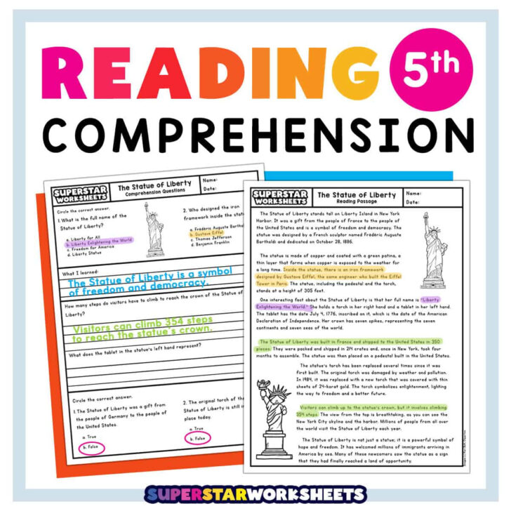 Fifth Grade Reading Comprehension Worksheets Fifth Grade Reading Comprehension Worksheets
