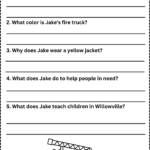 Firefighter Reading Comprehension Worksheet Free Intended For Campfire Reading Comprehension Worksheets Grade 1