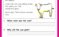 First Grade Reading Comprehension Worksheets | Grade1To6 throughout First Grade Reading Comprehension Worksheets Free