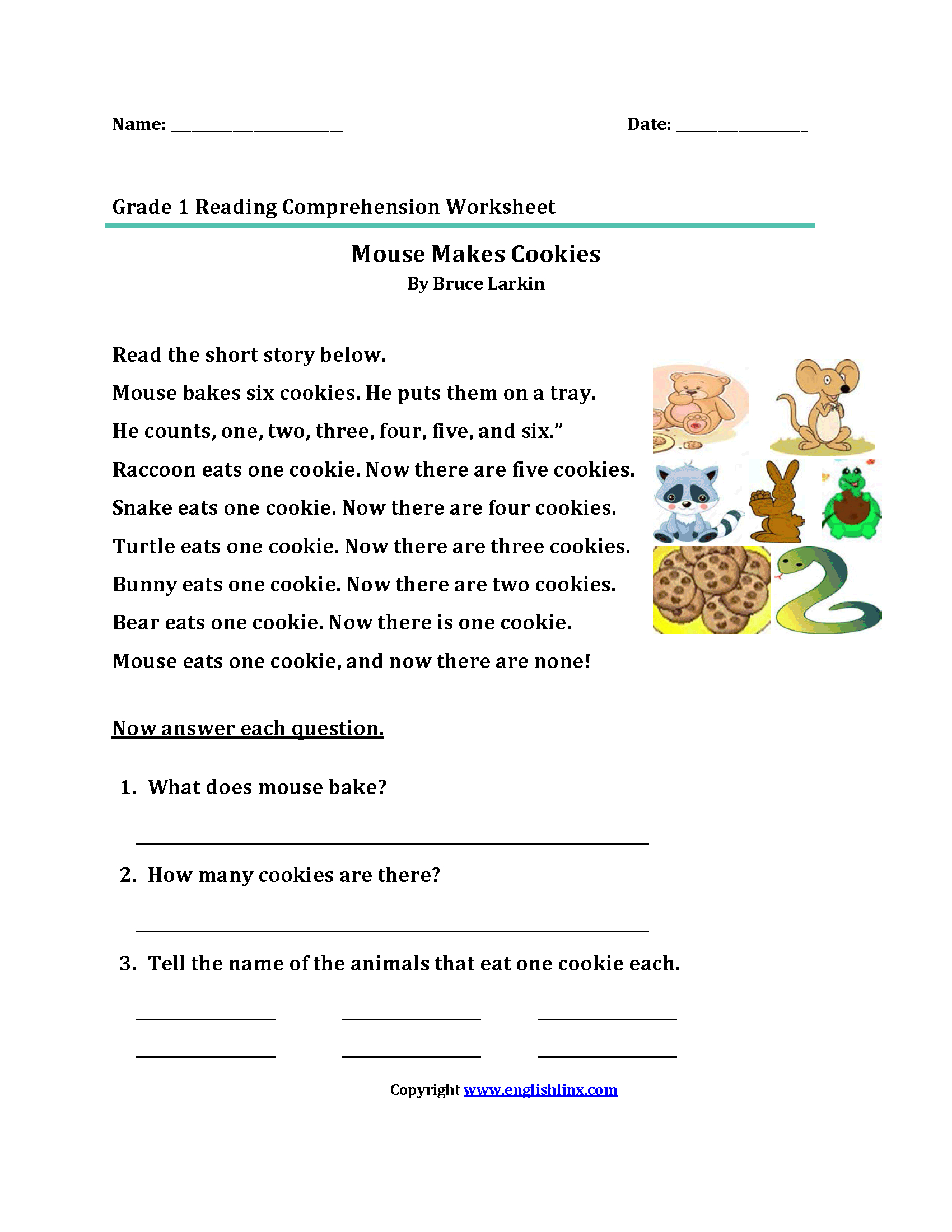 First Grade Reading Worksheets | Improve Fluency &amp;amp; Vocabulary regarding First Grade Reading Comprehension Worksheet Free