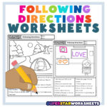 Following Directions Worksheets   Superstar Worksheets With Following Directions Reading Comprehension Worksheets