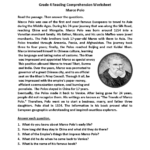 Fourth Grade Reading Worksheets | Improve Fluency & Comprehension Throughout Reading Comprehension Worksheet For Year 4