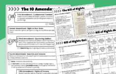 Free Bill Of Rights Worksheet Bundle intended for Bill of Rights Reading Comprehension Worksheet