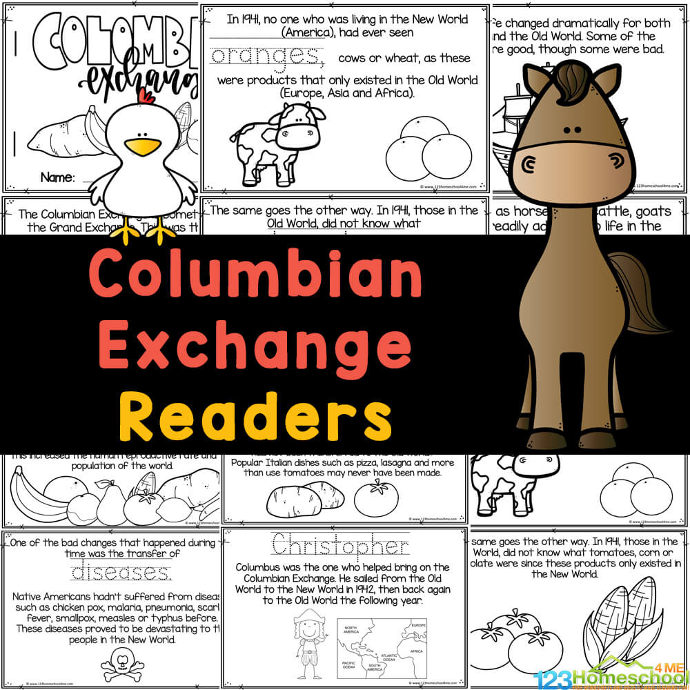 Free Columbian Exchange For Kids Printable Readers inside Columbian Exchange Reading Comprehension Worksheets