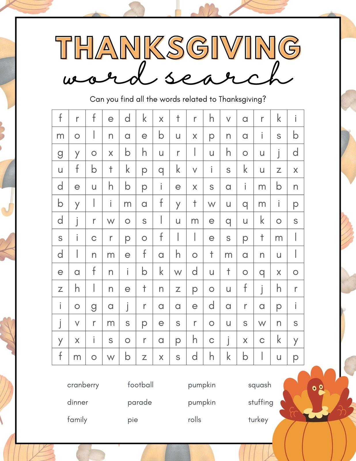 Free Printable Thanksgiving Worksheet Templates | Canva pertaining to Printable Thanksgiving Reading Comprehension Worksheets