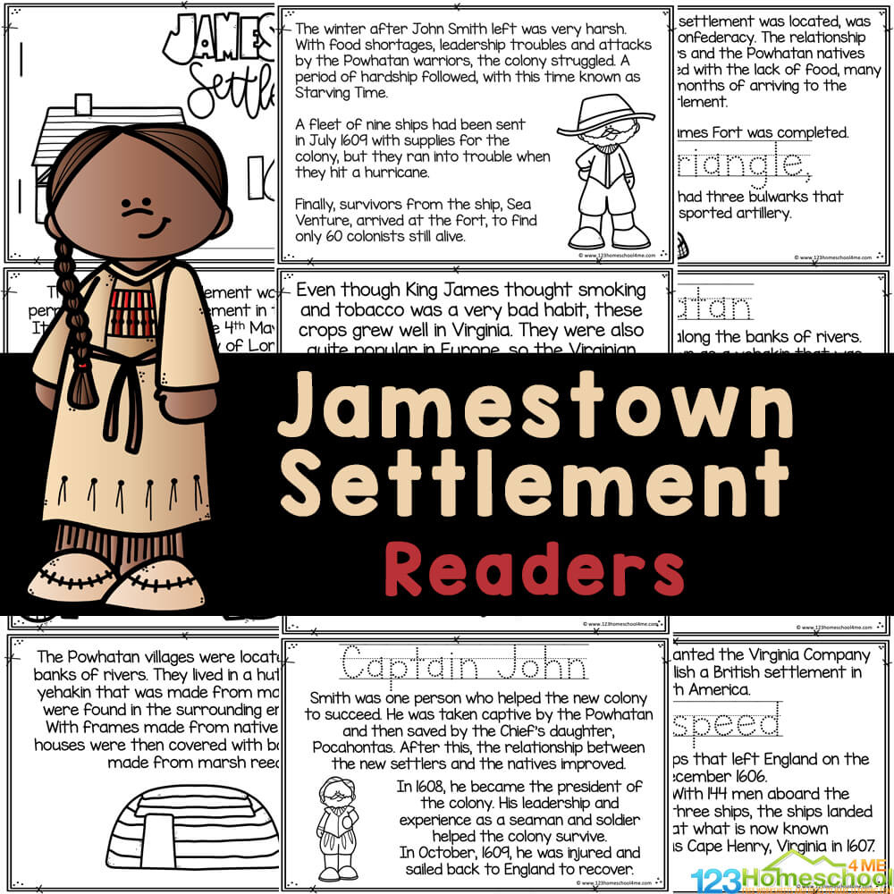 Free Printables Jamestown For Kids Book To Read, Color, And Learn throughout Jamestown Reading Comprehension Passages Worksheets