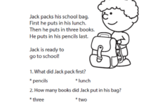 Free Reading Comprehension Worksheets For Back To School throughout Reading Comprehension Worksheet For Short Stories