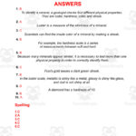 Free Reading Passage: Minerals Pdf Regarding Minerals Reading Comprehension Worksheet Answer Key