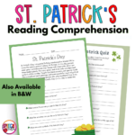 Free St Patrick'S Day Worksheets For Speech Therapy   Speechzella With St Patricks Day Reading Comprehension Worksheets Free
