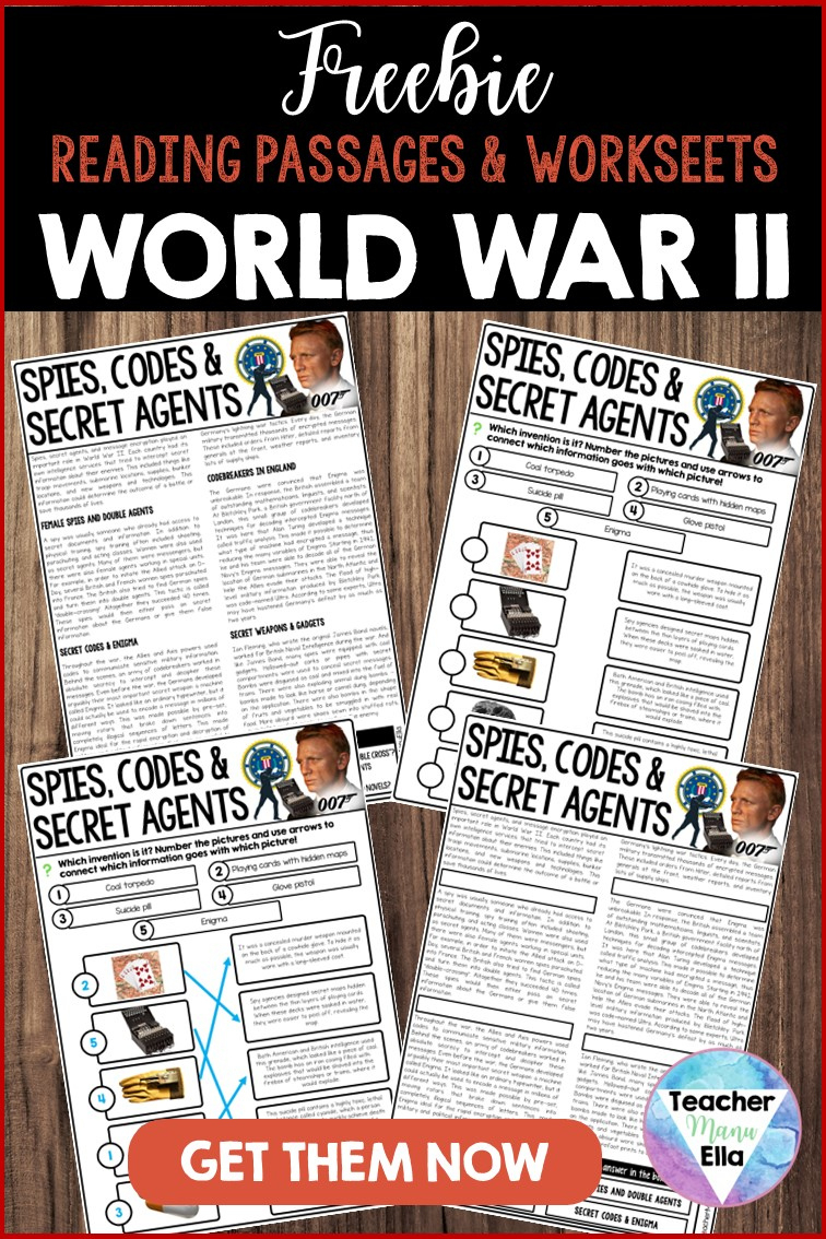 Free Ww2 One Pager – Worksheets And Reading Passages regarding World War 2 Reading Comprehension Worksheets