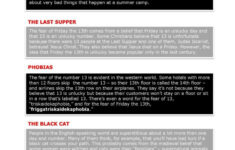 Friday The 13Th Reading For Detail (…: English Esl Worksheets Pdf regarding Superstition Reading Comprehension Worksheets Middle School