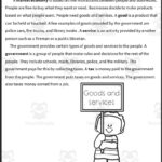Government Goods And Services Reading Packet Regarding Goods And Services Reading Comprehension Worksheets