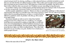 Gr3 Wk10 Adapting To Survive - Copyright ©2012 K12Reader with regard to K12reader Worksheets