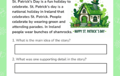 Grade 2 Identifying The Main Idea Worksheets &amp; Printable pertaining to Reading Comprehension Worksheet Main Idea