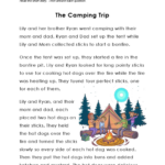 Grade 2 Reading Comprehension: The Camping Trip Worksheet   Studocu Regarding Camping Reading Comprehension Worksheets With Questions