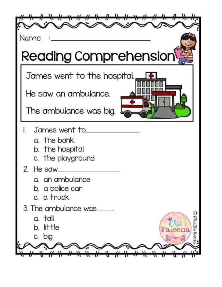 Miss Faleena Comprehension Worksheets
