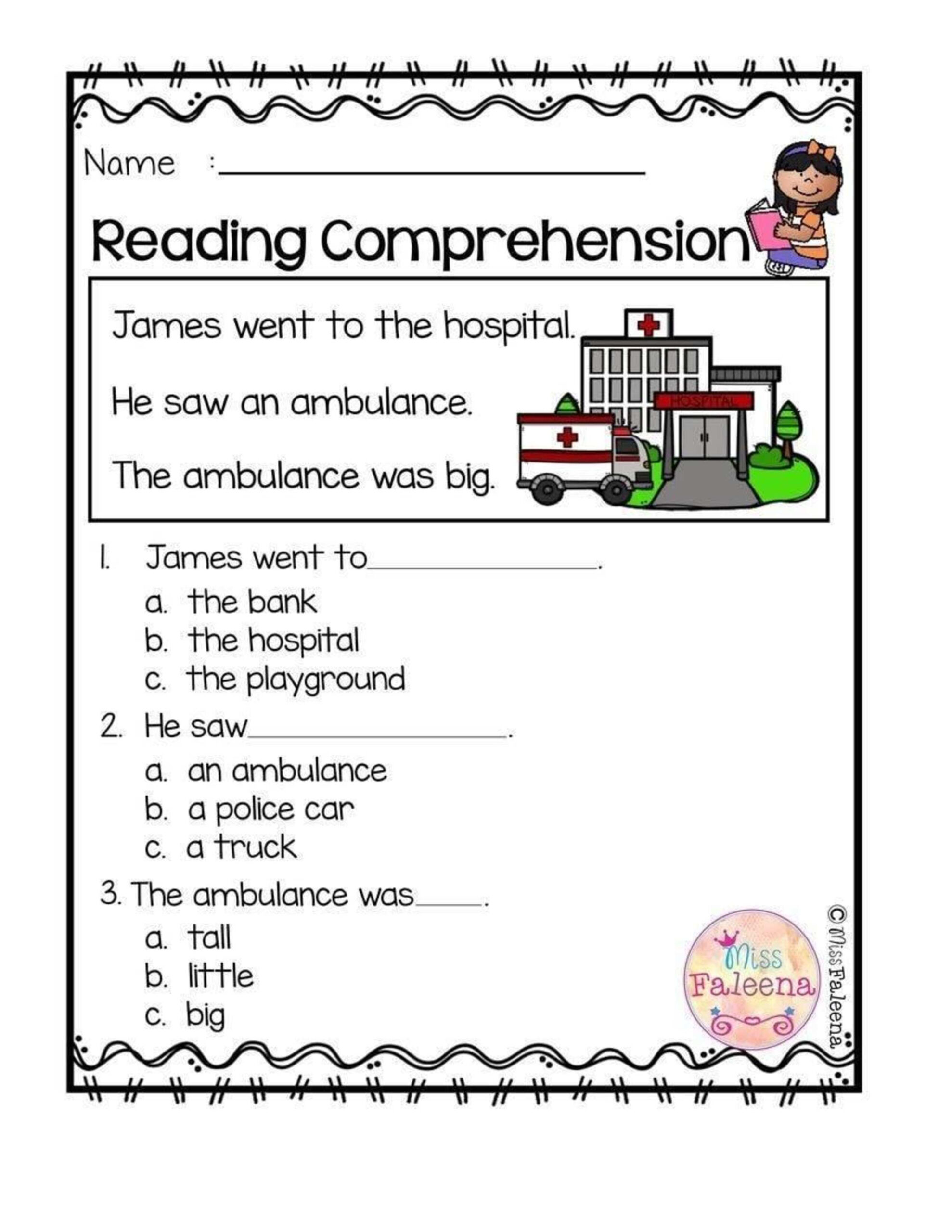 Grade 2 Worksheet Reading Comprehension (26 Pages - Free Bookbind in Miss Faleena Comprehension Worksheets
