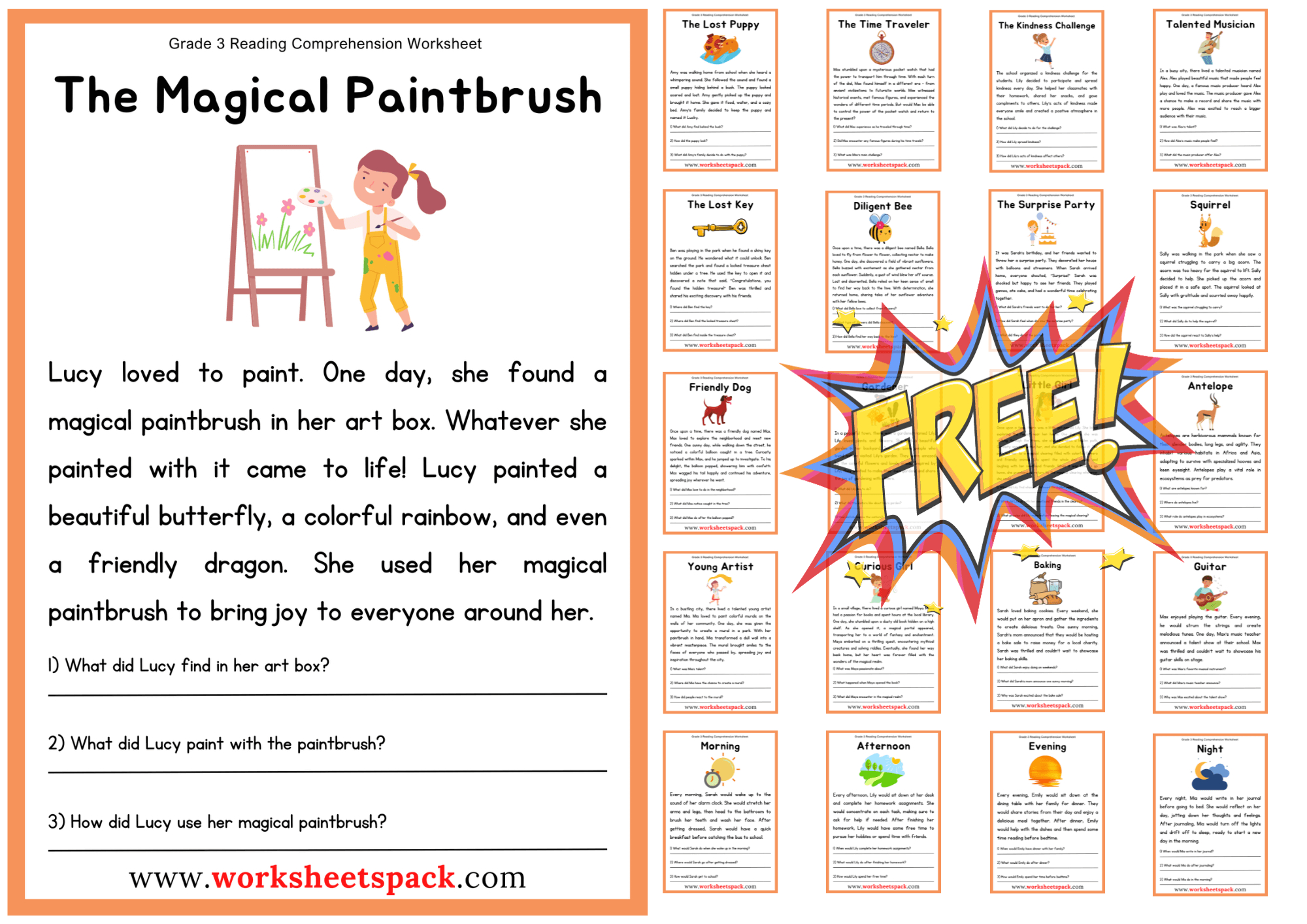 Grade 3 Reading Comprehension Worksheets - Worksheetspack for Reading Comprehension Grade 3 Live Worksheet