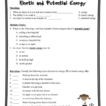 Grade 4 Kinetic And Potential Energy Worksheets & Printable In Potential And Kinetic Energy Reading Comprehension Worksheet