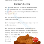 Grandpa'S Cooking: Fun Reading Comprehension Worksheet With Regard To Cooking Reading Comprehension Worksheets