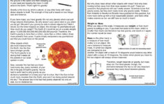Gravity Guided Reading Worksheet With Answer Key - Laney Lee inside Gravity Reading Comprehension Worksheets