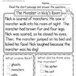 Halloween Reading Comprehension Worksheet   Free Printable With Free Reading Comprehension Worksheets Kindergarten