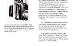 Harriet Tubman: English Esl Worksheets Pdf &amp; Doc intended for Harriet Tubman Reading Comprehension Worksheets