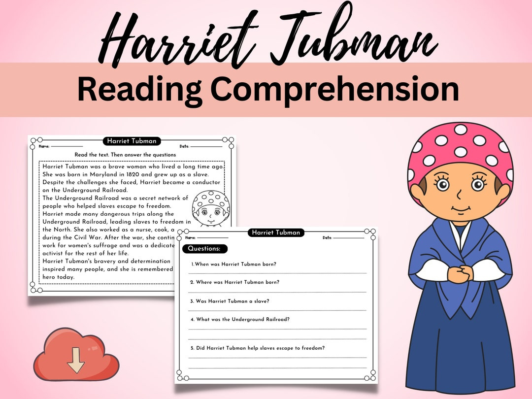Harriet Tubman Reading Comprehension Passage | Black History Month regarding Harriet Tubman Reading Comprehension Worksheets
