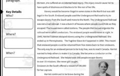 Harriet Tubman Reading Packet pertaining to Harriet Tubman Reading Comprehension Worksheets