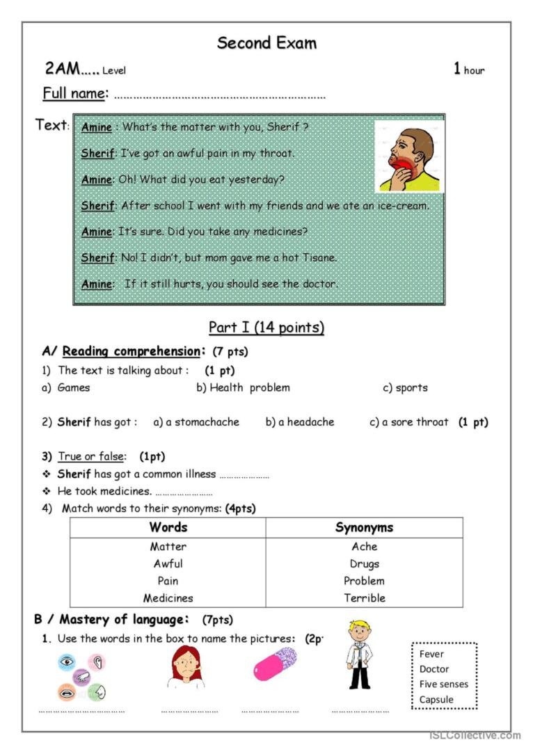 Health Problems Creative Writin…: English Esl Worksheets Pdf &amp;amp; Doc pertaining to Health Problems Reading Comprehension Worksheets