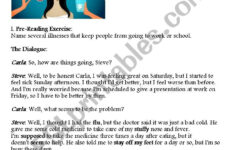 Health Problems Reading Comprehension - Esl Worksheethisham within Health Problems Reading Comprehension Worksheets