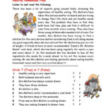 Healthy Homemade Food Reading For De…: English Esl Worksheets Pdf With Regard To Reading Comprehension Worksheet About Food
