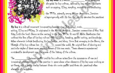 Hip Hop °°°°: Reading, Questions, Hip Hop Fashion - Esl Worksheet in Hip Hop Reading Comprehension Worksheets